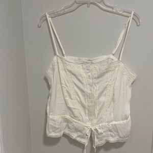Aeropostale Cream Lace Trim Camisole
